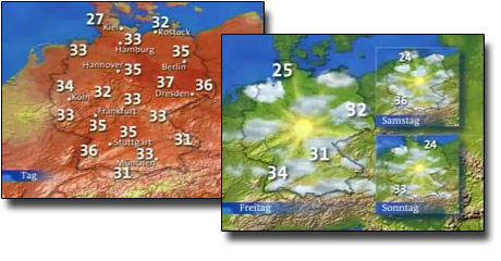 Tagesschau Wetterkarte 19.07.2006 